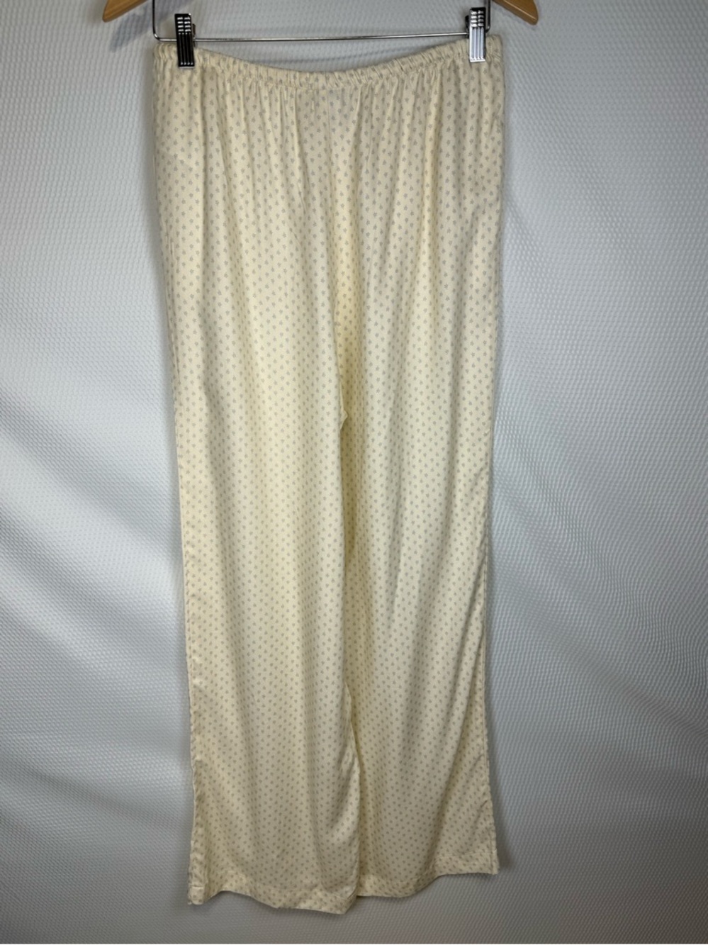 Sincerely Jules Lounge Pants Sz Medium Cream Blue Ditsy Floral  Drawstring NWOT - Picture 2 of 11